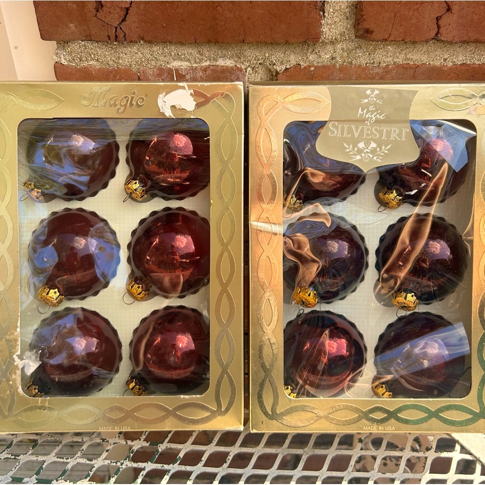 Vintage Silvestri Magic Glass Ornaments Ball/Round